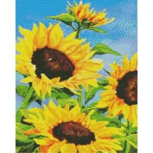 하모니아트 보석십자수 40x50 해바라기와 파란하늘/비즈공예재료/크리스마스보석십자수/보석비즈