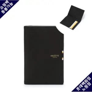 [롯데백화점]헤지스ACC 블랙 단색 소가죽 남성카드지갑 HJHO3E504BK