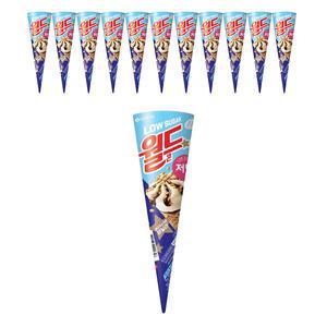 [슈팅냉동] 롯데웰푸드 월드콘 저당 160ml, 12개