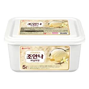 [슈팅냉동] 롯데웰푸드 조안나 바닐라, 5L