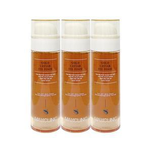 맥스클리닉 골드 캐비어 오일 폼 클렌저 110g 3개