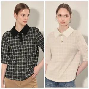 [올리비아로렌]트위드반팔 카라 티셔츠 VOCAL4F7341   06   34_YS