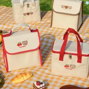 보온 보냉 가방 런치백 나들이 휴대용 귀여운 곰돌이 (WFJCY3P)