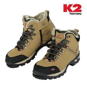 K2 세이프티 따뜻한 보아 퍼 털 생활방수 겨울 건설 현장 방한화 겨울용