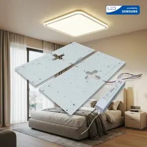 LED모듈 방등 50W 400x178 2장 거실 조명 교체 삼성LED 4000K 절연KS 솔루엠 안정기