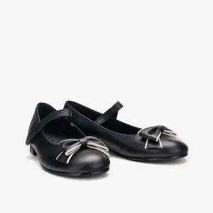 [보리보리/아이들]907R 키즈 & 맘 소가죽 토 리본 바인딩 메리제인 - 블랙화이트