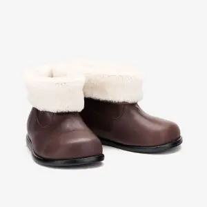 [보리보리/아이들]1410 토들러 소가죽 퍼 부츠 - 브라운