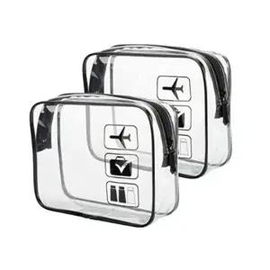 투명 지퍼 화장품 가방 비 여행용 세면 백 (WFK88BX)