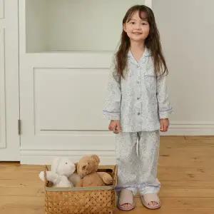 찌니야 바른꽃 순면 개버딘 여아동잠옷 긴팔상하세트