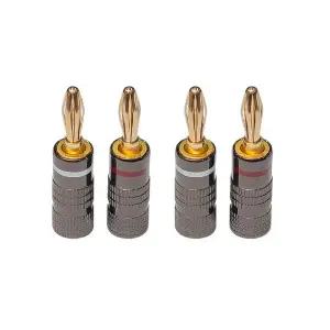 하이파이 오디오 바나나 플러그 2조 4개(스피커 앰프 커넥터 단자 잭 홈시어터)