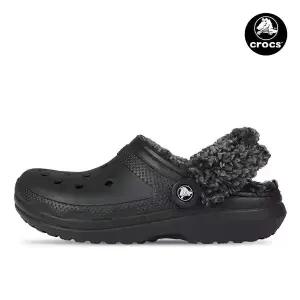 크록스 클래식 플리스 라인드 클로그 겨울 방한 털슬리퍼 211396-001