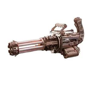 미니어처 개틀링건 기관총 로보타임 원목 조립 3D ROKR 퍼즐 고무줄총 만들기 키트 입체