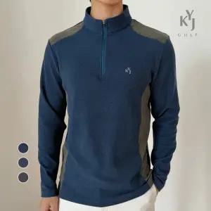 김영주골프 남성 반집업 기모티셔츠 겨울 골프 등산 하이넥 긴팔티 출근 데일리 KRMT6103