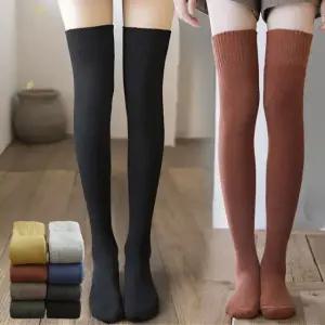 기모 무릎위 양말 롱 니삭스