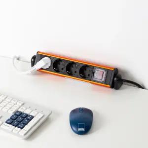 파워존 고용량 멀티탭 라운드 디자인 콘센트 4구 파워탭