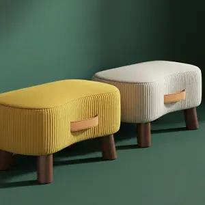 고급스러운 벨벳 스툴 튼튼한 미니 벤 보조 의자 5컬러 인테리어 카페 현관 소파 화장대