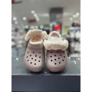 [여주점][크록스]크록스 아동용 털크록스 클래식 플리스 라인드 클로그 키즈 K CRS212856 MUSHROOM 브라운