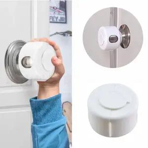 안전 문고리 잠금 유아 문열림 방지 도어락 어린이결쇠 도어락 문손잡이 안전 아이 보호