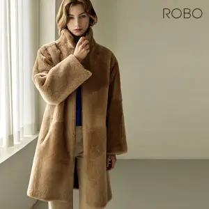 로보 리버시블 집업 무스탕 코트