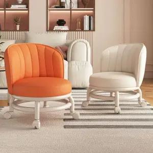 등받이 낮은 의자 미니 바퀴 체어 작업 원형 스툴 원목 이동식 스톨