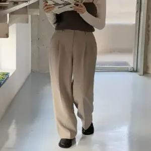 [CRKO] 베른 핀턱 기모 슬랙스