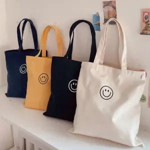 토트백 짐가방 스마일 숄더 인기템 신상품 에코백 캔버스 스마일캔버스에코백가방 보조가방