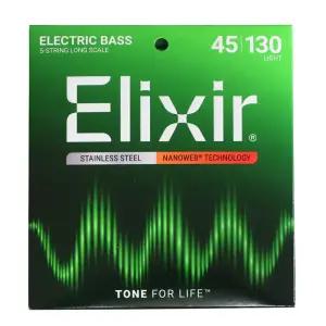 엘릭서 스트링 베이스 스테인리스 나노웹 5현 Light Long Scale (045-130) 14777
