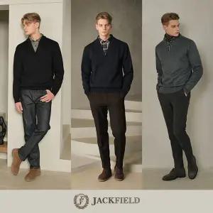 [초특가]잭필드 솔리드 레이어드 니트 3종 남성