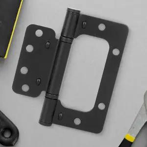 ANGE-4350 블랙 3P 도어경첩 장석 방문 나비 이지자동/싱크대경첩/장롱경첩/스텐경첩/문경첩/대문경첩/가구