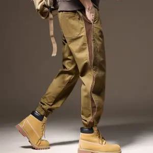 남자 밴딩 팬츠 코듀로이 스트릿 워크 남자 조거 팬츠 가을 겨울 라인 트레이닝 작업복 보온 남성 워크 웨