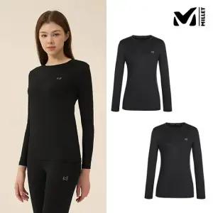[밀레] 여성 피치기모 웜웨어 상의 블랙 2종 세트