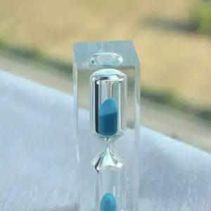 똑똑한 육각 아크릴 투명 모래시계 1분 타이머 주방