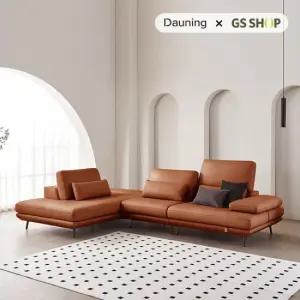 [상품권2만원증정][다우닝] 플라나 4인 오픈코너 리프트업 천연가죽 소파