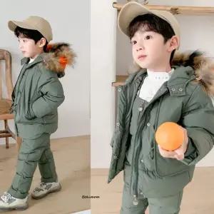 남아여아, 오리털 올인원 스키 썰매 방수 자켓 바지SET(3Color)