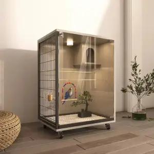 앵무새 놀이터 컬러 새장 1개 로그 앵무새집 날림장선반