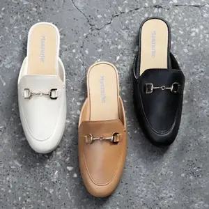 여성용 블로퍼 슬리퍼 뮬 신발 사무실 실내화 편안한 실내 3컬러 선택 (WFJ4ZQC)