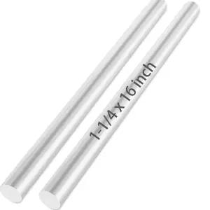 2PCS 알루미늄 막대 1-1 /4인치 원형 재고 6061 솔리드 압출 선반 산업용 DIY 공예용 16인치