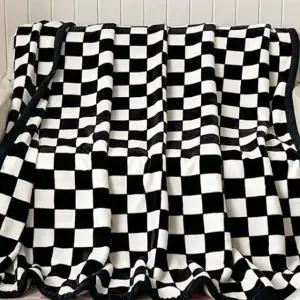 대형 담요 극세사 체크 블랭킷 캠핑 쇼파 침대 (WFK61O5)