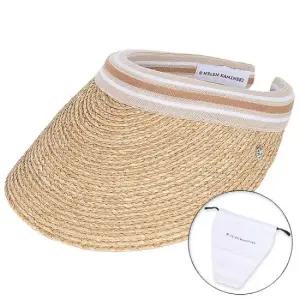 25SS 여성 비앙카 바이저햇 네츄럴누가스트라이프 더스트백 포함 HAT50265 NATURALNOUSTR PKG