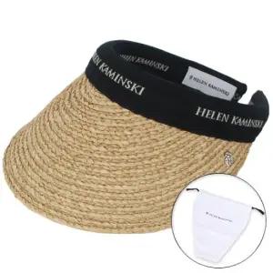 25FW 여성 비앙카 바이저햇 네츄럴블랙로고 더스트백 포함 HAT50265 NATURALBLACKLOGO PKG