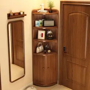 코너 틈새 삼각 수납장 원목 선반 공간활용 인테리어 코너장