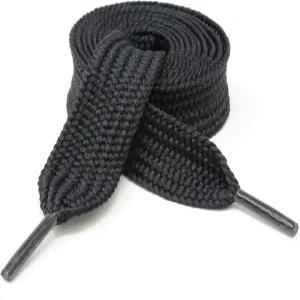 버클 시티 두꺼운 플랫 3인치/4인치 와이드 신발끈 모든 신발 유형을 위한 솔리드 컬러 끈 - 운동화 부츠를