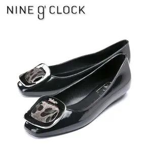 나인어클락 클래식 플랫슈즈 블랙 W921B84