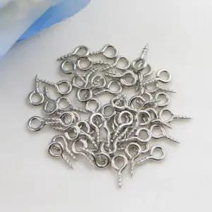 200개 9자 나사 아이스크류 키링 부자재 양메 연결 고리 나무 목재 스크류 피스 인형 만들기 DIY 재료