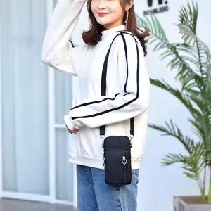 3단 가벼운 핸드 가방 여성 휴대 폰 크로스 백 블랙 미니백 미니크로스백