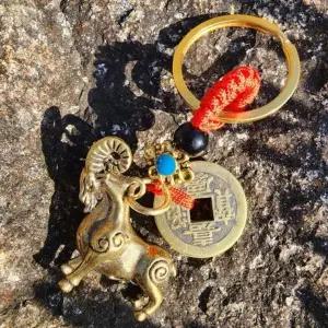 양치기 형광제 키홀더 엽전 행운 키링 WFGL8UI