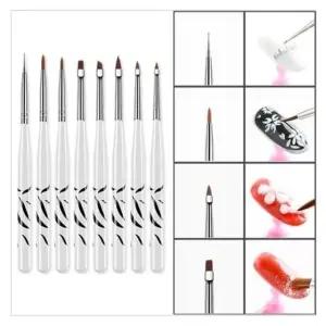 아트 네일 브러쉬 8종 SET 네일아트 네일케 (WFK9Y50)