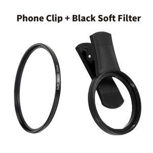 52mm 블랙 미스트 14 소프트 모바일 폰 렌즈 필터 클립 카메라 액세서리 캐논 니콘