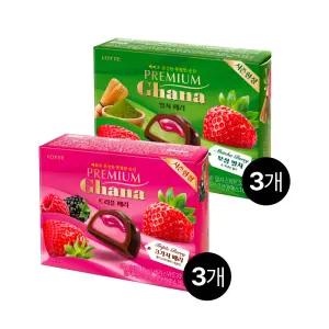 롯데 프리미엄 가나 말차베리 68g x 3개, 트리플베리 68g x 3개