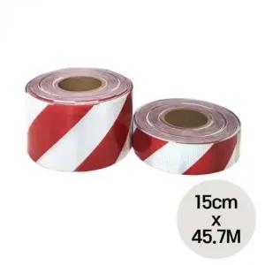 사선 패턴 반사 테이프 화이트레드 15cm x 45.7M (WFKAVAA)